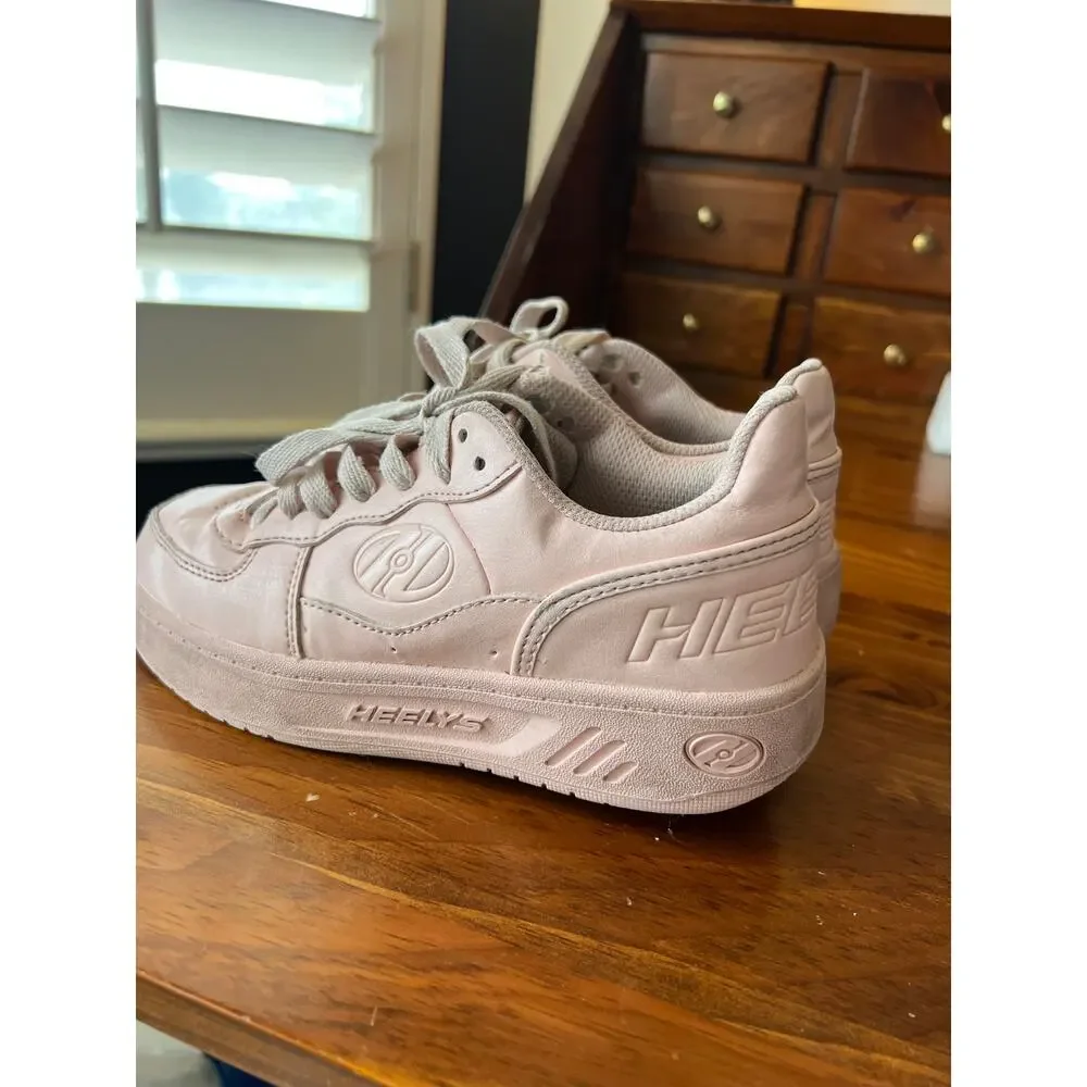 Heelys Roller Skate Shoes Youth Size 3 Yth 3‎ Pink Monochrome Wheeled Sneakers